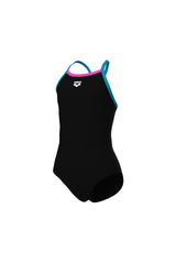 ARENA GIRL'S ARENA SWIMSUIT LIGHT DROP SOLID 005919589 - Siyah/Pembe