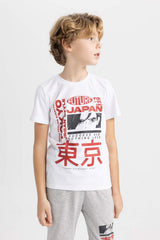 Defacto Çocuk Knitted Pyjamas C0623A8 - Beyaz