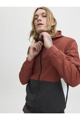 JACK&JONES JJERUSH HOOD BOMBER NOOS 12200208 - Kırmızı/ Kahverengi/ Turuncu
