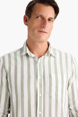 Defacto Erkek Long Sleeve Shirt D6114AX - Açık Yeşil