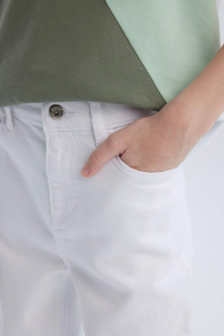 Defacto Çocuk Denim B5616A8 - Beyaz