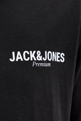 JACK&JONES JPRBLAOSCAR SS TEE FST PLS 12302519 - Siyah