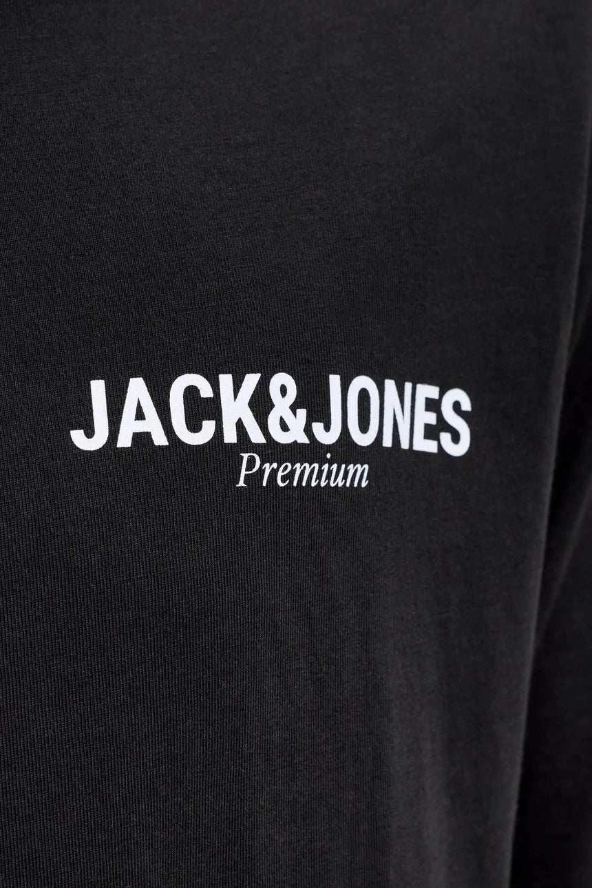 JACK&JONES JPRBLAOSCAR SS TEE FST PLS 12302519 - Siyah