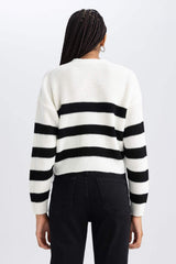 Defacto Kadın Cardigan Z8539AZ - Ekru