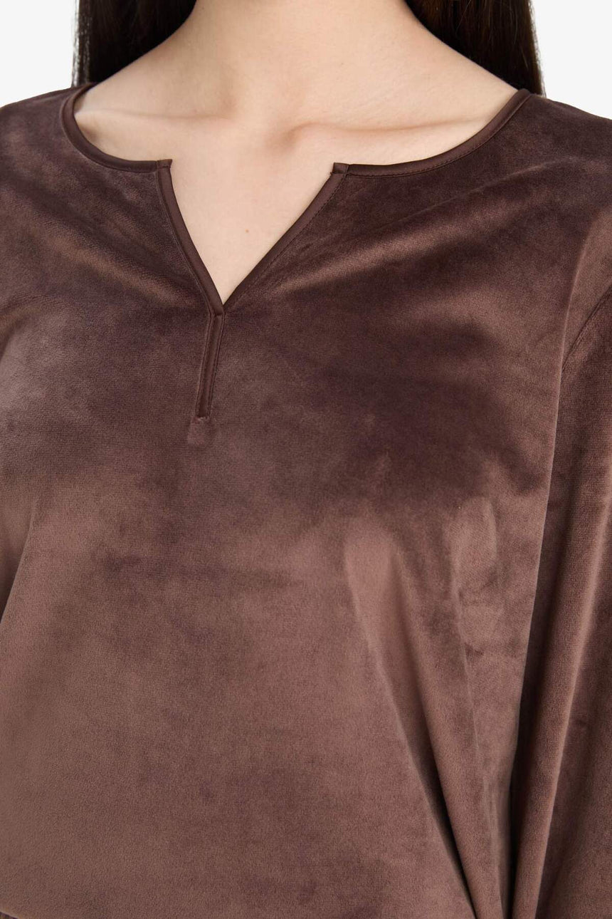 DeFacto Kadın Pijama Takımı A3356AX - Kahverengi