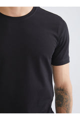 LC Waikiki Erkek Kısa Kollu Slim Fit Büyük Beden T-Shirt W5LG59B8 - Siyah