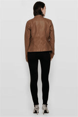 Only onlbandıt faux leather bıker otw noos mont 15081400 - Koyu Turuncu