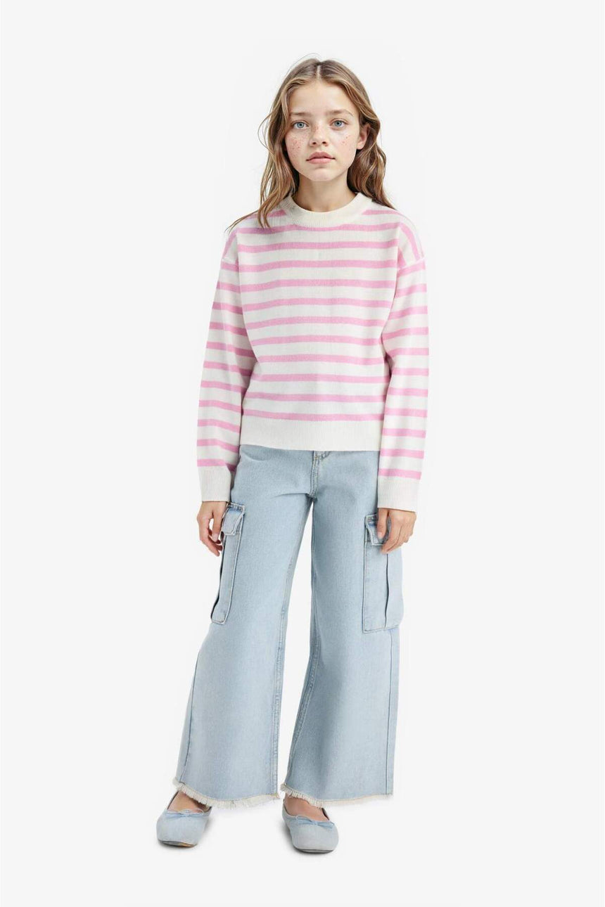 Defacto Çocuk Pullover C6903A8 - Pembe