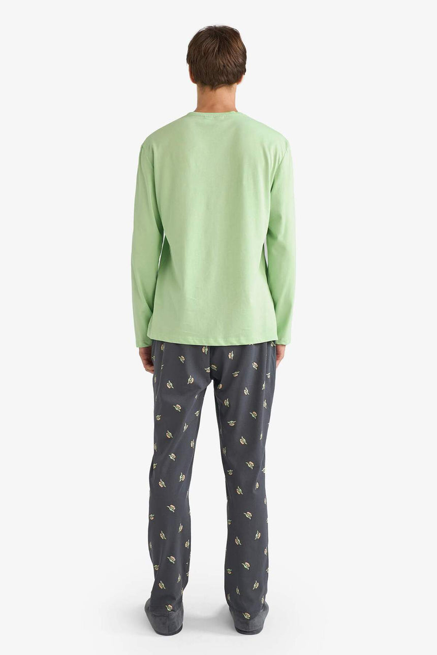 DeFacto Erkek Pijama Takımı F7497AX - Açık Yeşil