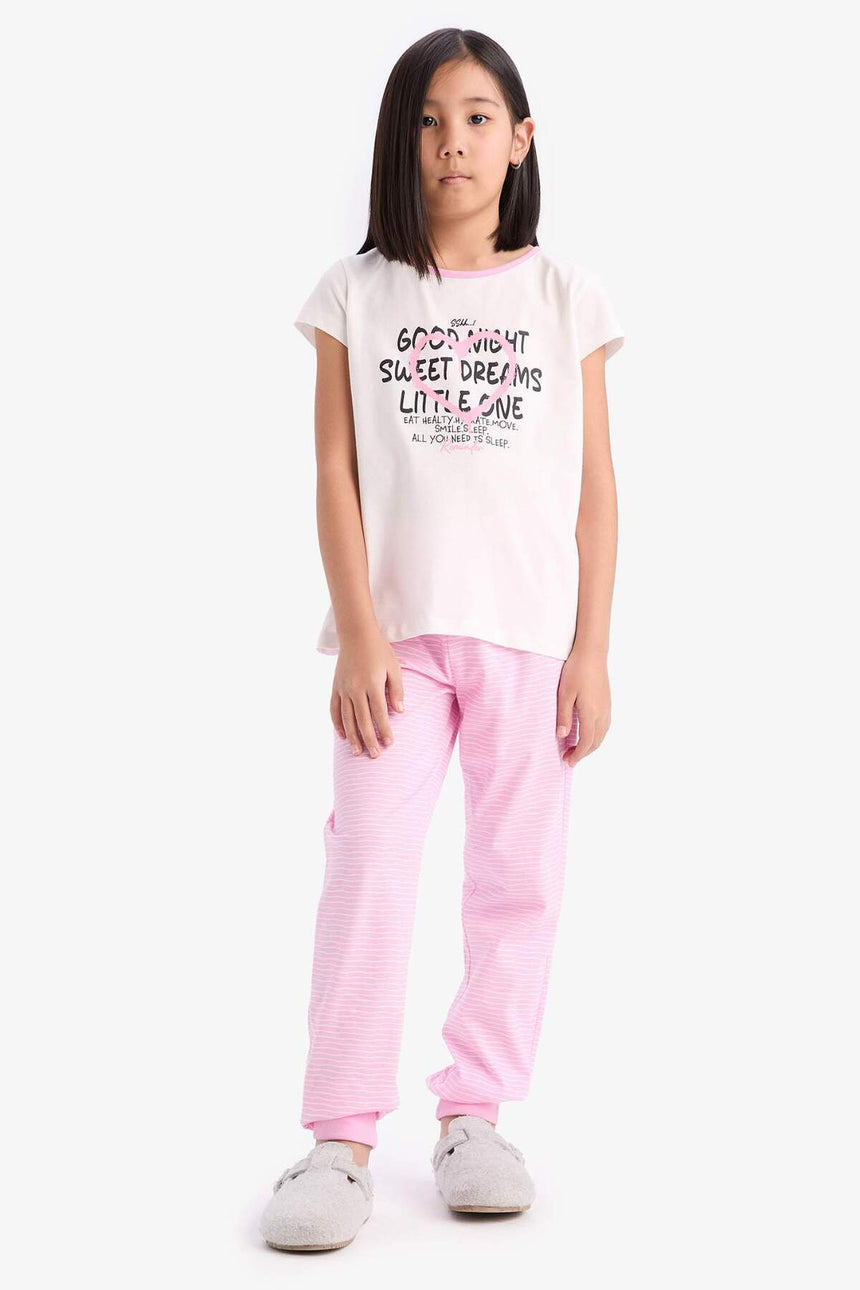 Defacto Çocuk Knitted Pyjamas E2220A8 - Ekru