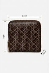 Calvin Klein Kadın EMBLEM AOP SQUARE ZIP AROUND LV04F1089G - Kahverengi