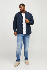 JACK&JONES JJEOXFORD SHIRT L/S S21 NOOS PLS 12190444 - Koyu Lacivert