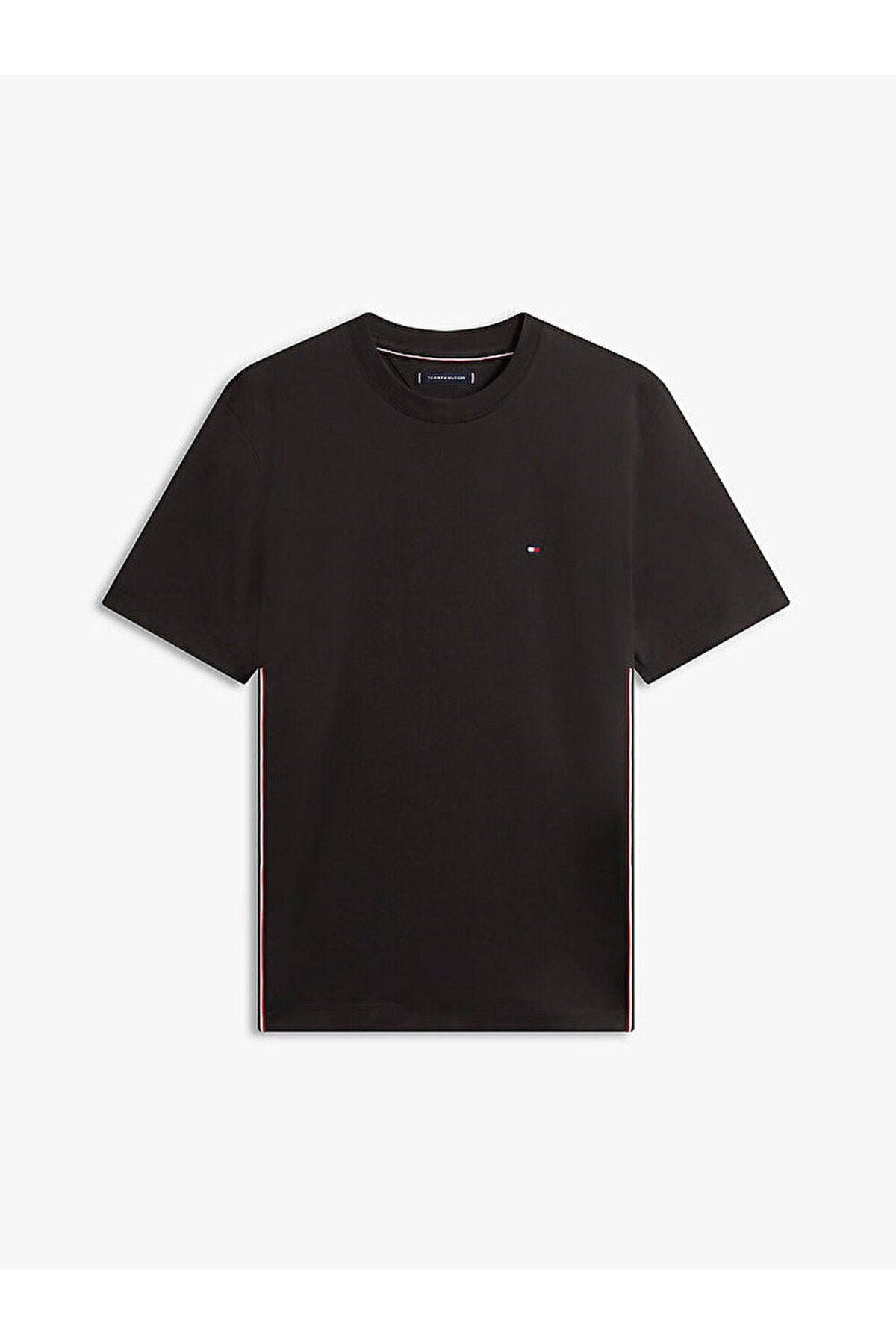 Tommy Hilfiger Erkek GLOBAL STRIPE TEE MW0MW42393BDS - Siyah