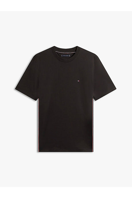 Tommy Hilfiger Erkek GLOBAL STRIPE TEE MW0MW42393BDS - Siyah