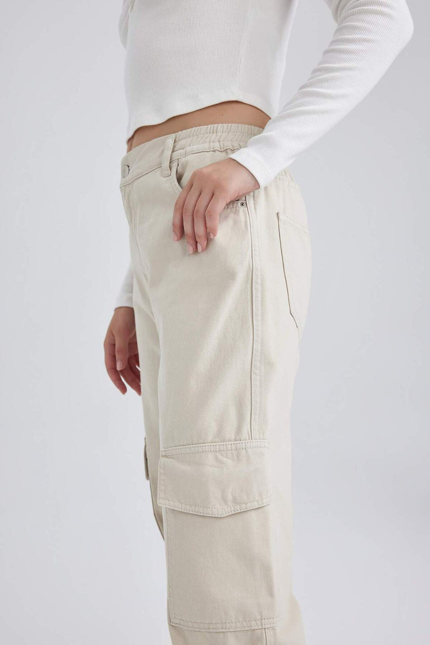 Defacto Kadın Trousers B0454Ax - Kahverengi / Kum Beji