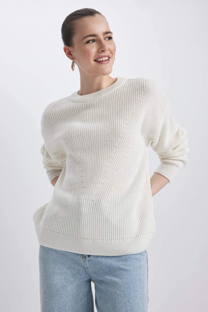 Defacto Kadın Pullover H6905Az - Ekru
