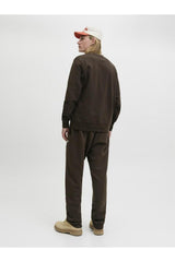 JACK&JONES SWEAT 12278791 - Koyu Kahverengi