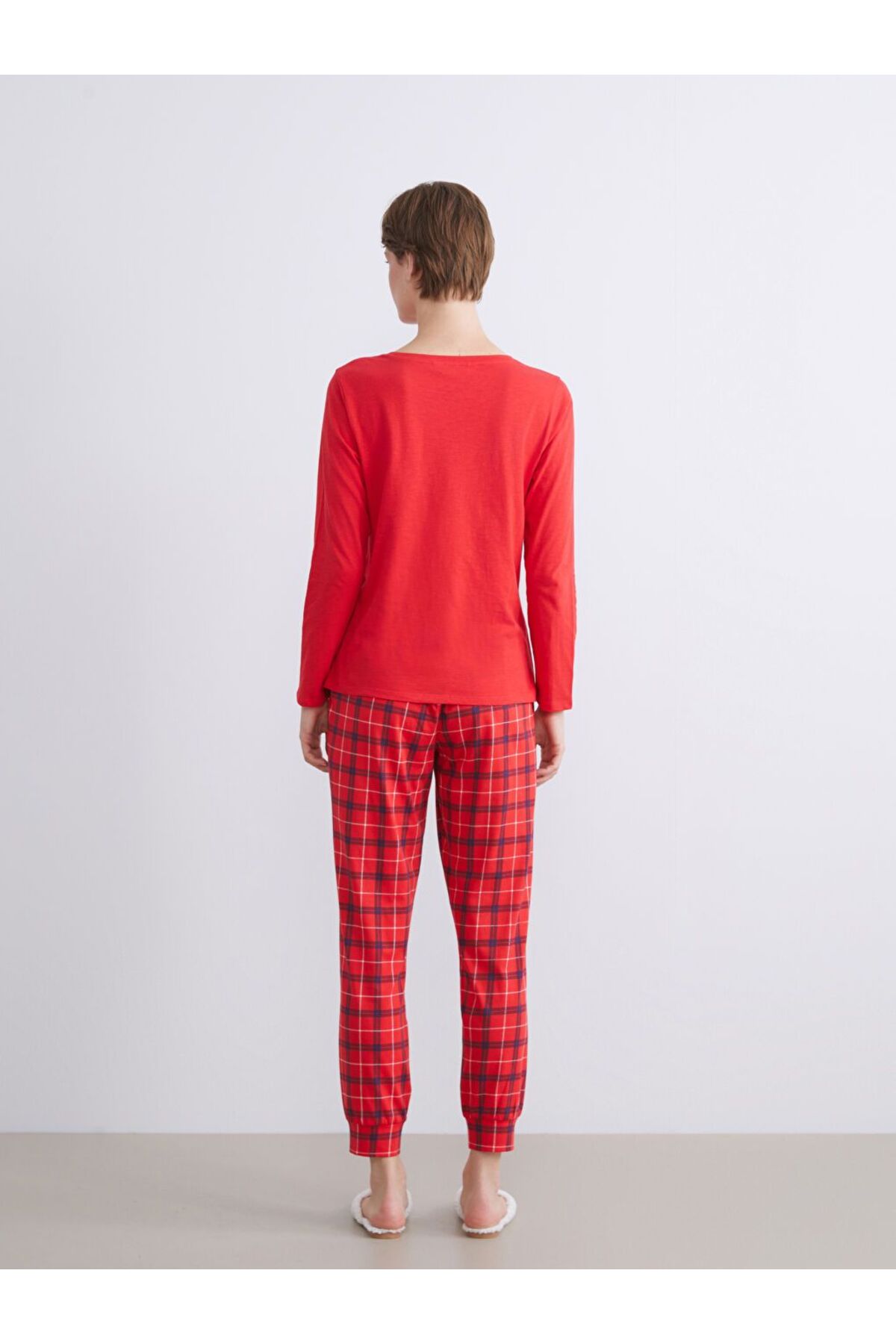 LC Waikiki Kadın Pijama Takımı W5FE04D8 - Kırmızı
