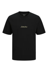 JACK&JONES JORCASSIS AOP ELEMENT TEE SS CN PLS 12297128 - Siyah
