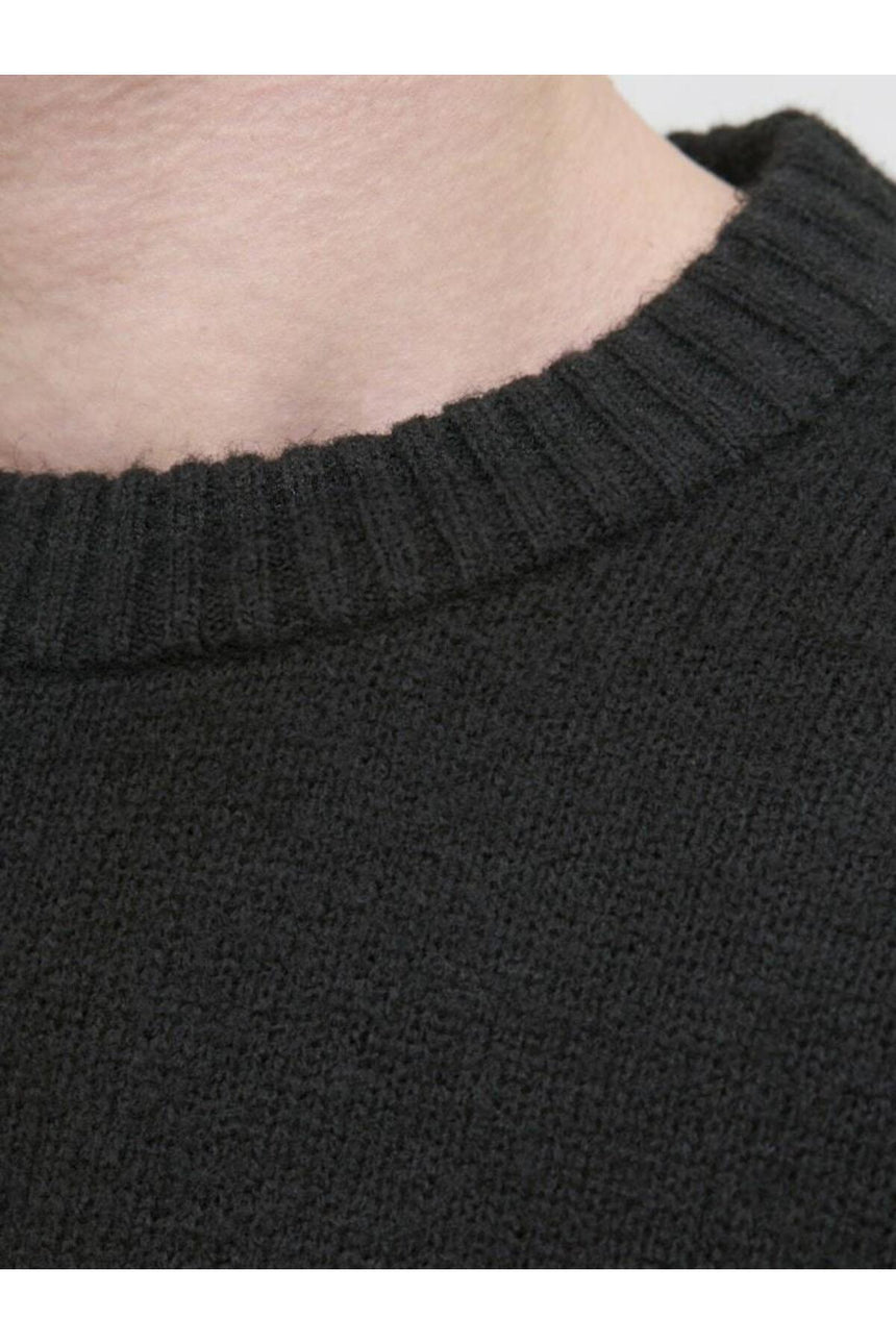 JACK&JONES JJESOHO OLLIE KNIT CREW NECK SN 12278924 - Siyah