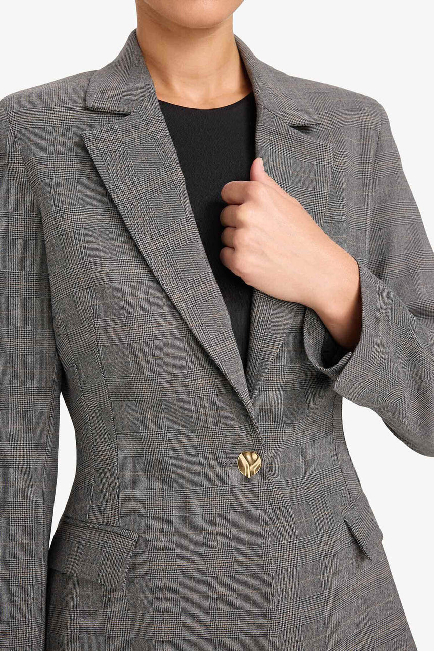 Defacto Kadın Blazer D9883Ax - Açık Gri