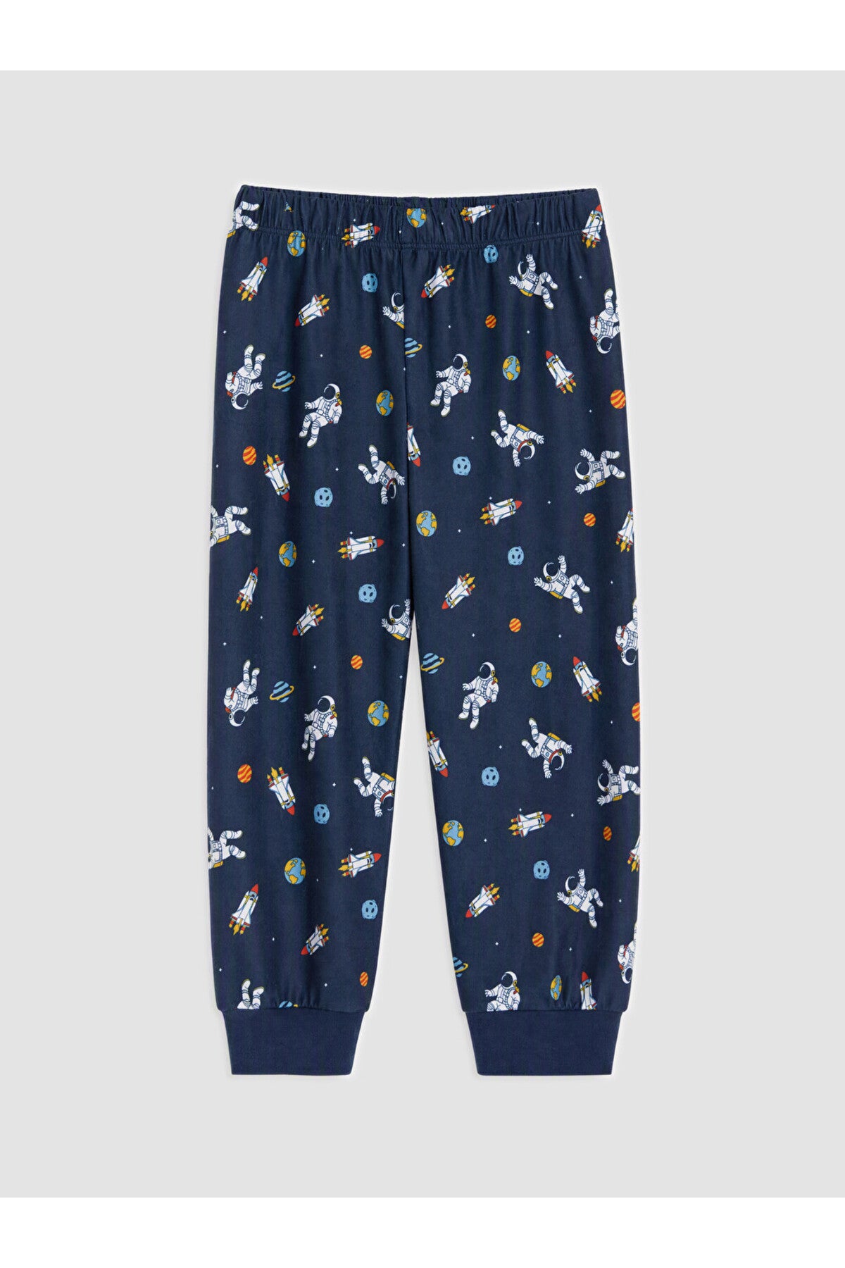 LC Waikiki Çocuk Desenli Pijama Takımı W64082D4 - Koyu Lacivert