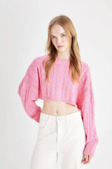 Defacto Kadın Pullover T4518Az - Pembe