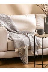 LCW HOME S60040R8 BAT,MUSLINDUZ-THROW - Gri