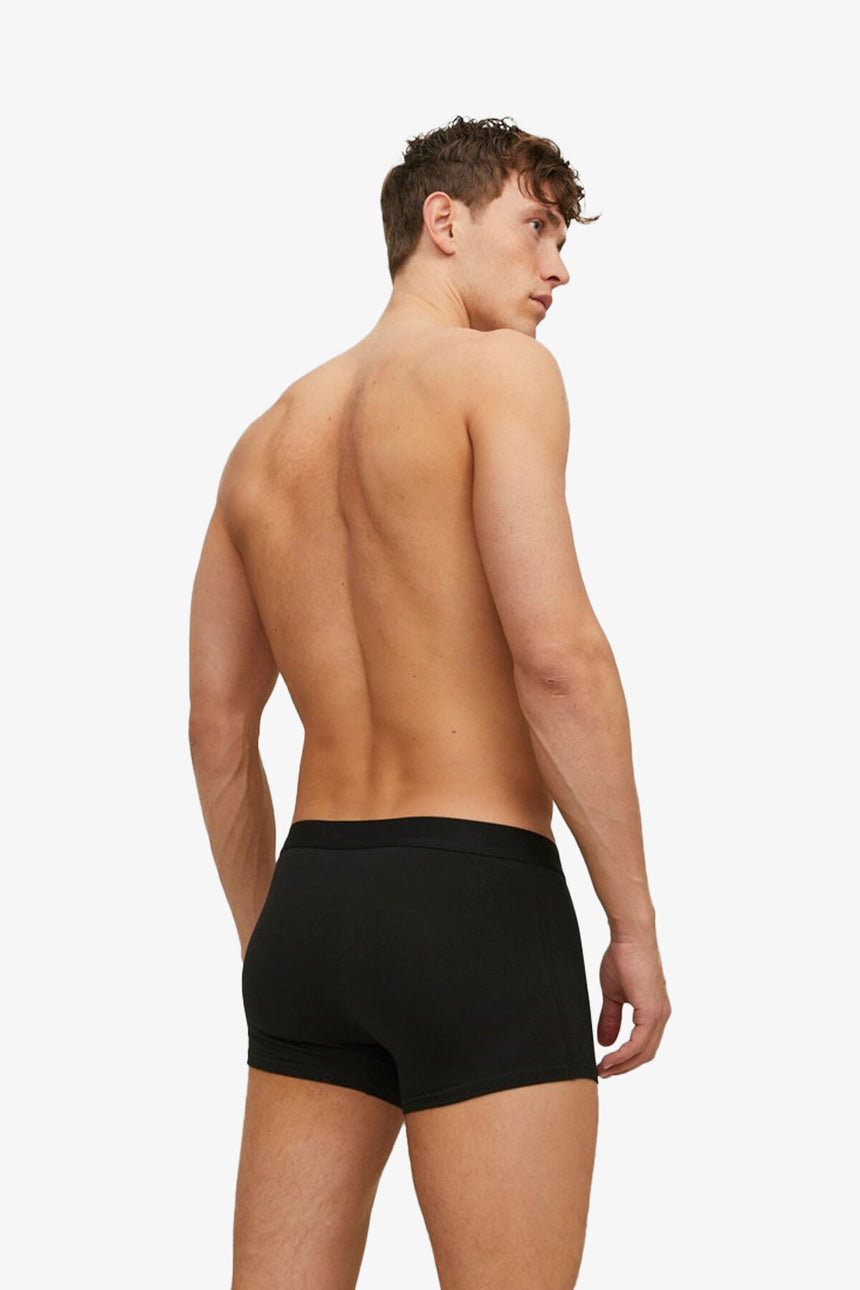JACK&JONES JACWAISTBAND TRUNKS 3 PACK NOOS 12127816 - Siyah