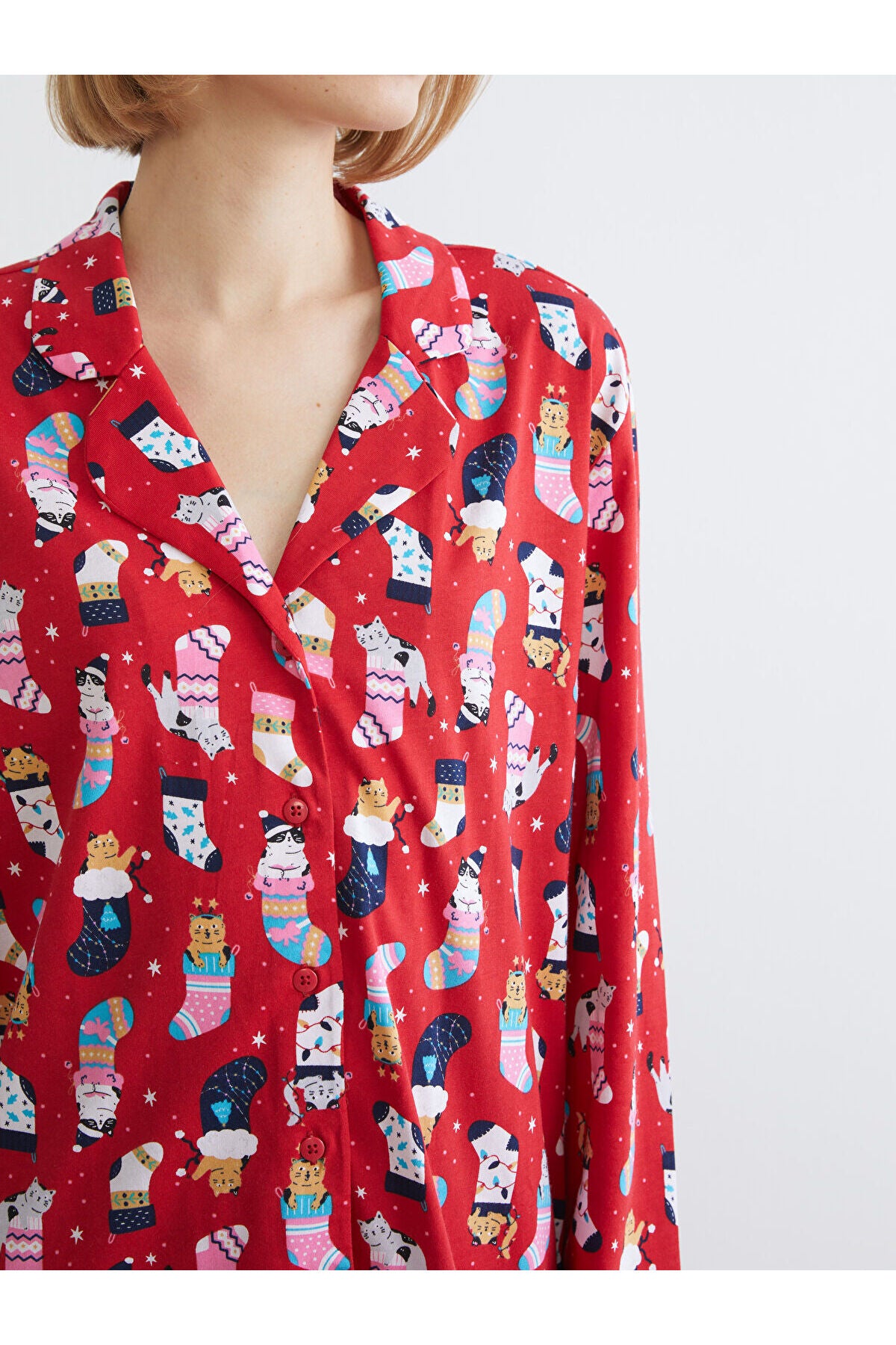 LC Waikiki Kadın Pijama Takımı W5GP81B8 - Kırmızı