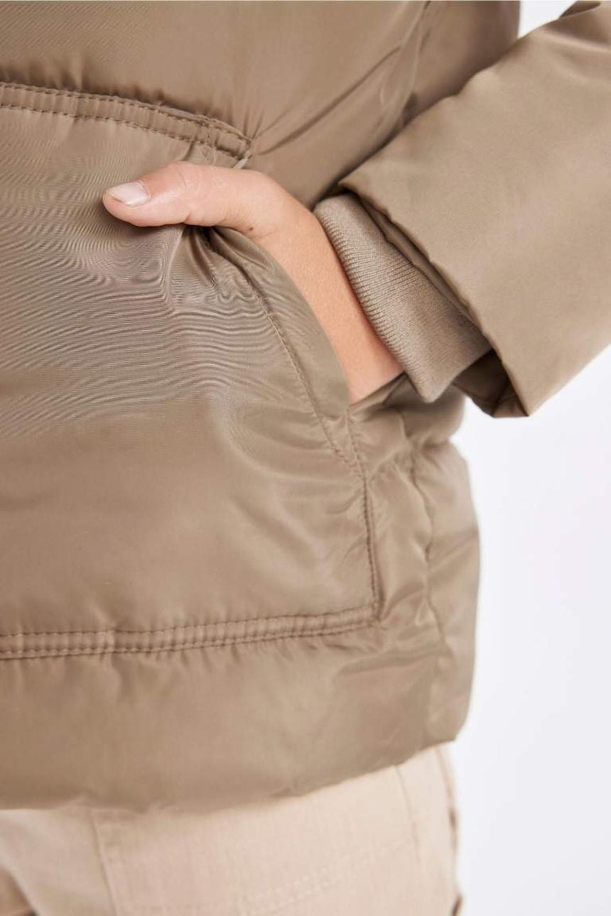 Defacto Çocuk Mont C5526A8 - Gri/ Kahverengi