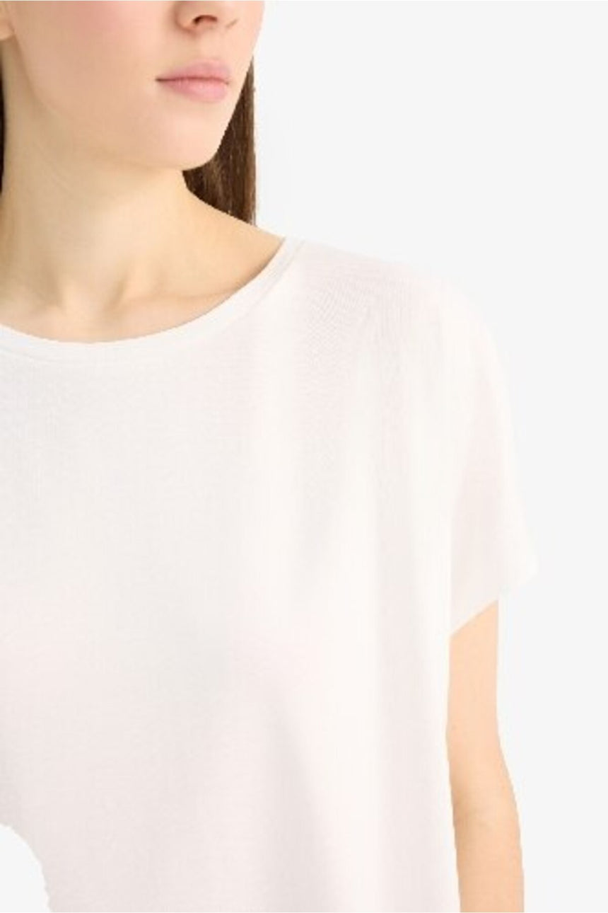 Defacto Kadın Short Sleeve T-Shirt C8807Ax - Ekru