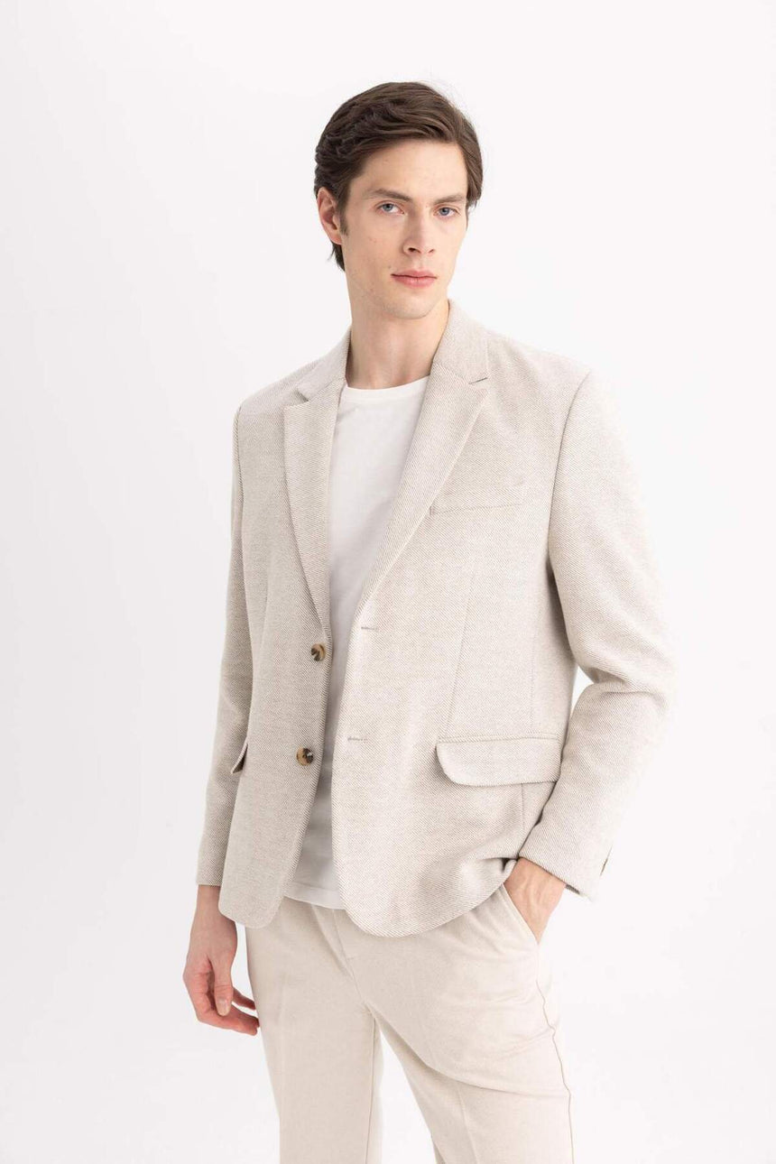 DeFacto C5990AX Erkek Blazer Ceket - Açık Kahve