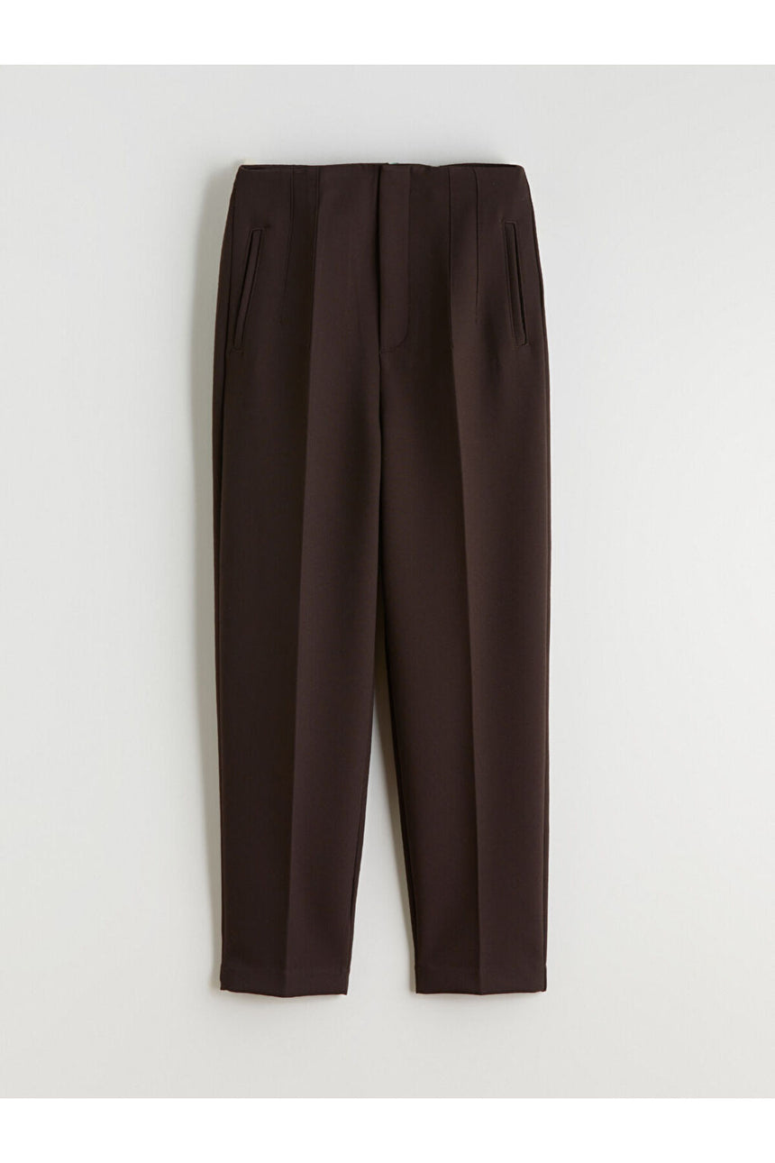 LC Waikiki Kadın Pantolon W5K555AJ - Koyu Kahverengi
