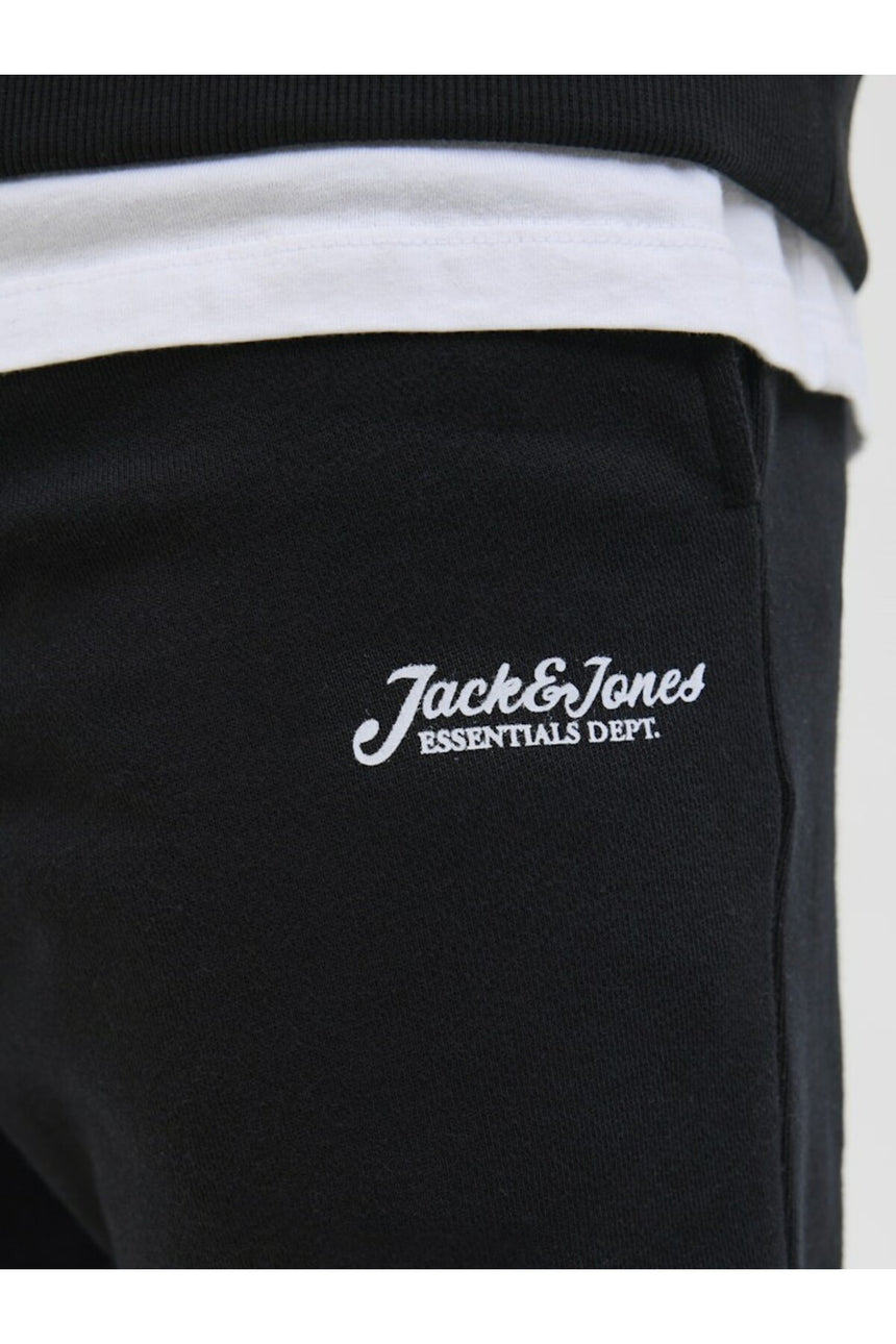 JACK&JONES JPSTGORDON ARCHIVE SWEAT SHORTS MID SN 12288638 - Siyah