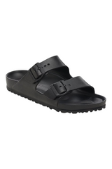 Sporline Birkenstock Arizona Eva siyah kadın terlik, çift tokalı tasarım ve anatomik taban yapısı ile.