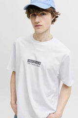 JACK&JONES JORSAVONA BOX TEE SS CN STYD SS26 12310070 - Beyaz