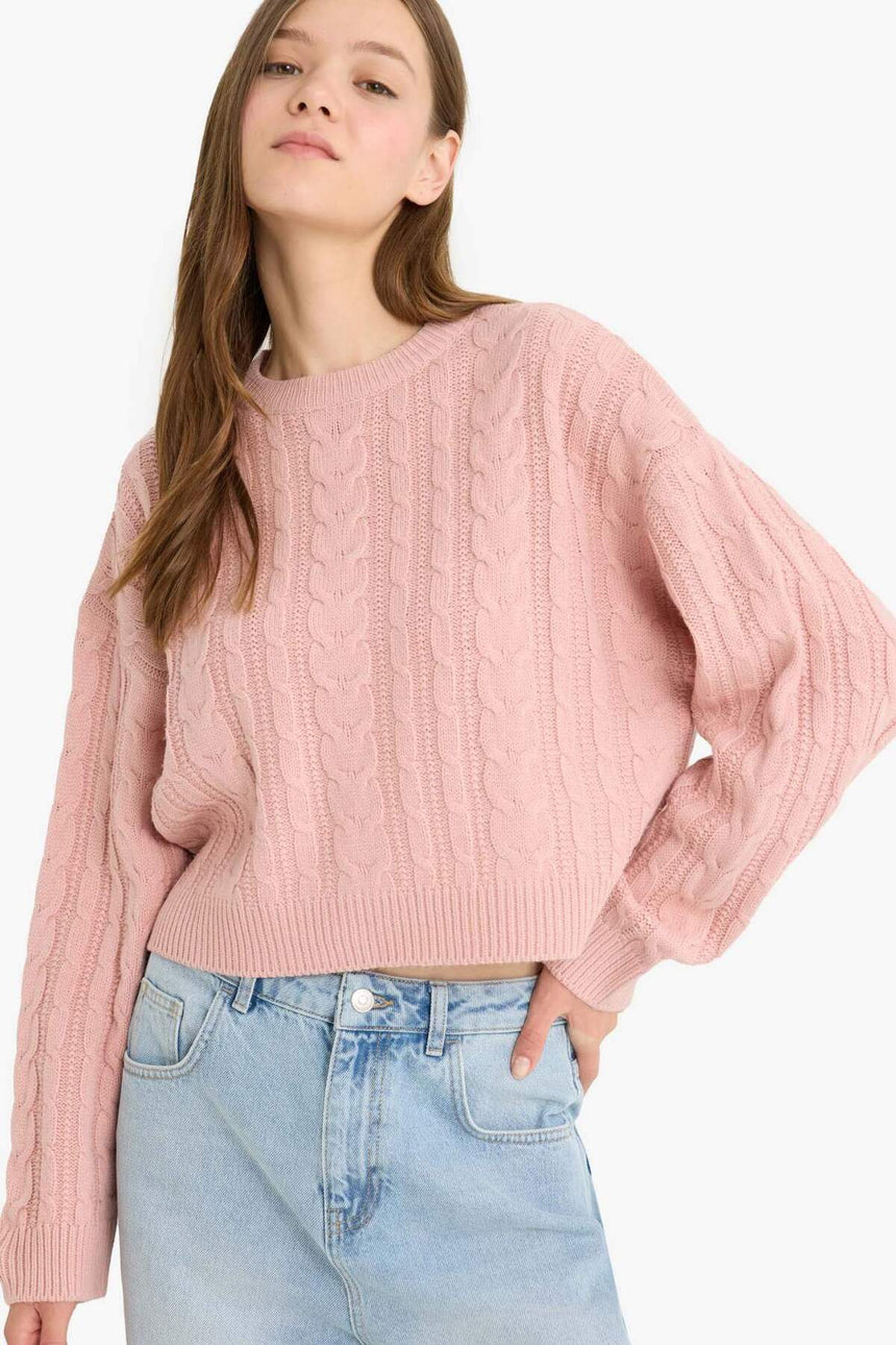 DeFacto Kadın Kazak T4518AZ - Pembe