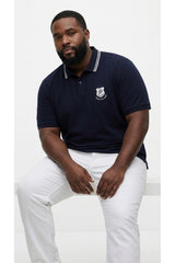 Tommy Hilfiger MW0MW44090 Erkek Büyük Beden Polo T-Shirt - Koyu Lacivert