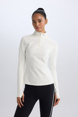 DeFacto Kadın Sweatshirt B0811AX - Ekru