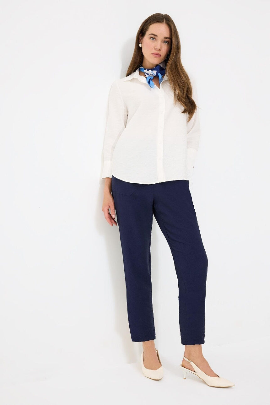 Defacto Kadın Long Sleeve Shirt C3819Ax - Kırık Beyaz
