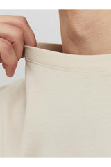 JACK&JONES T-SHIRT MALE KNIT IDF100 12240121 - Bej/ Açık Gri