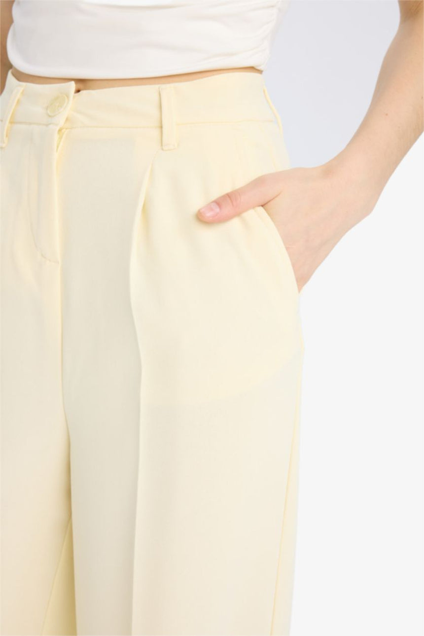 Defacto Kadın Trousers F0083Ax - Açık Sarı