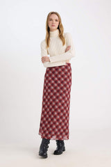 Defacto Kadın Knitted Skirt E1232AX - Bordo