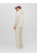 JACK&JONES JORVESTERBRO SWEAT ZIP HOOD NOOS 12241691 - Bej/ Açık Gri