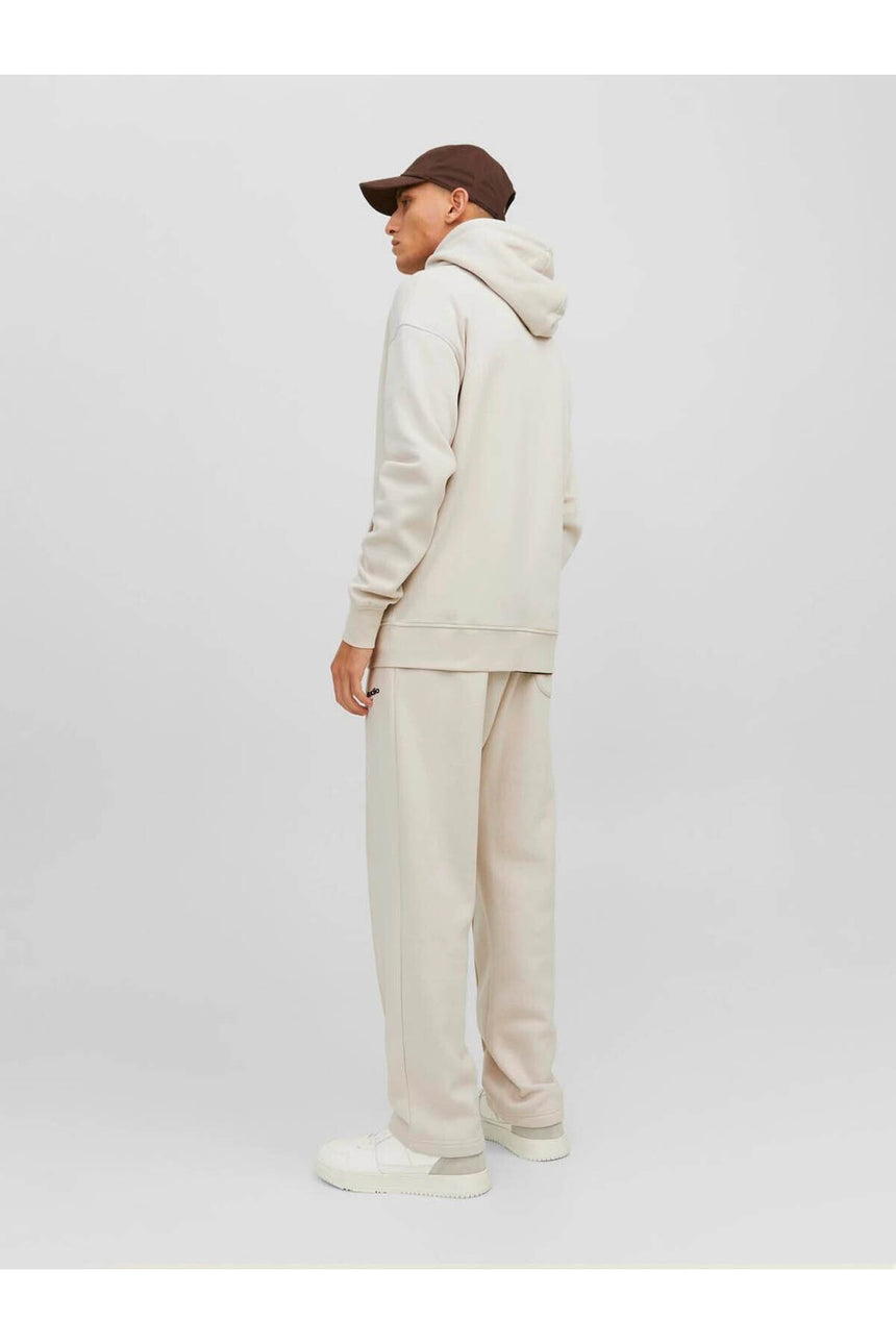 JACK&JONES JORVESTERBRO SWEAT ZIP HOOD NOOS 12241691 - Bej/ Açık Gri