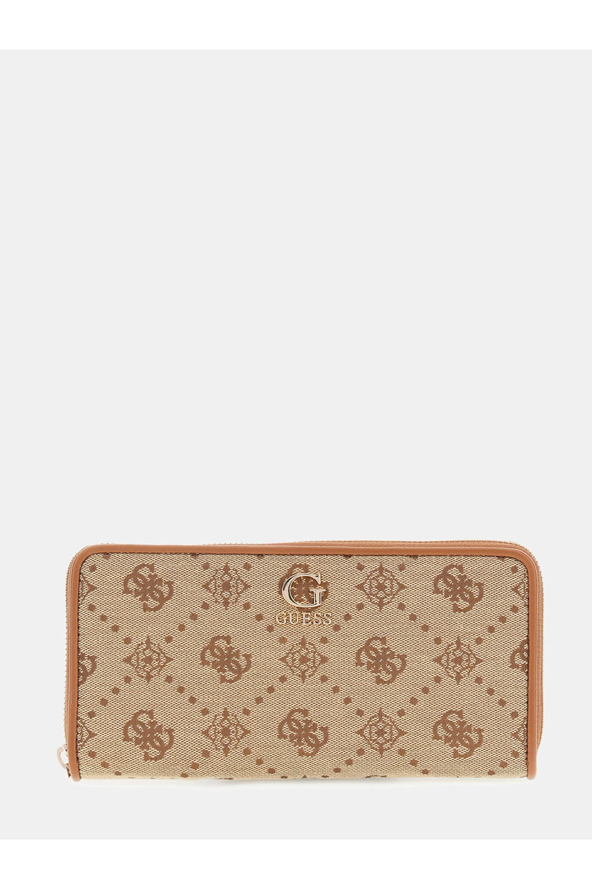 GUESS KADIN NEDA SLG LARGE ZIP A SWJP9654146 - Açık Bej/ Kahverengi