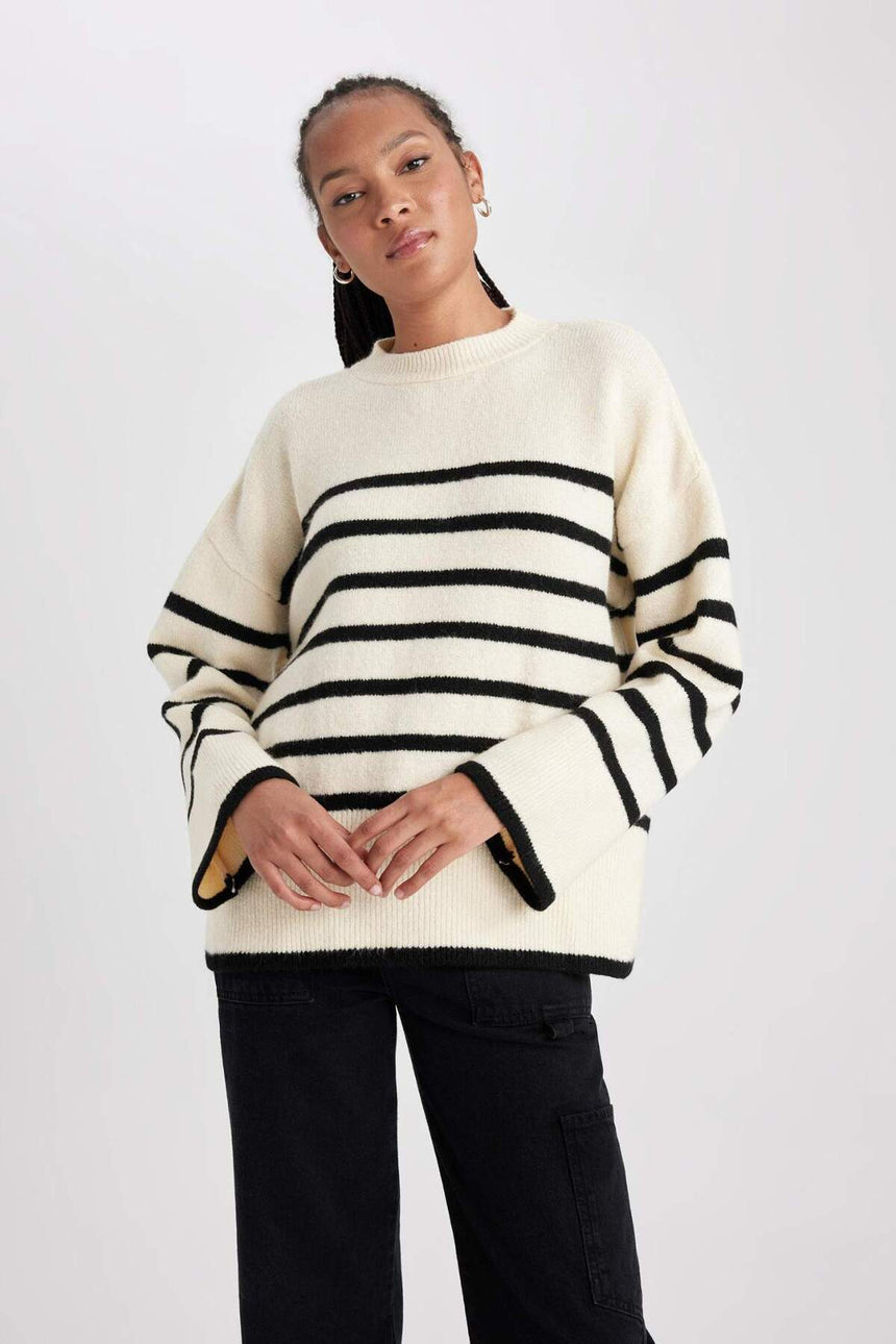 Defacto Kadın Pullover A7047Ax - Ekru