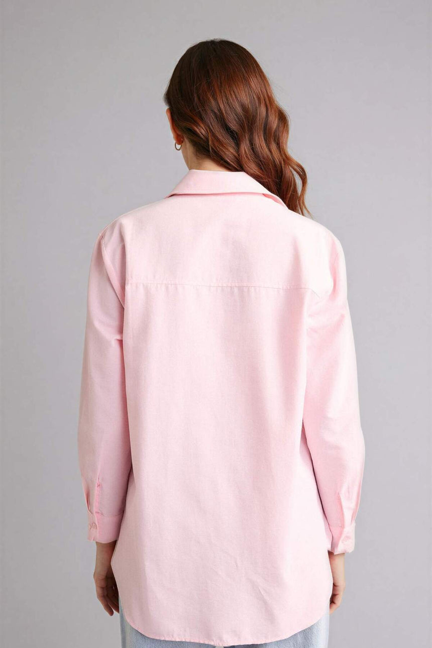 Defacto Kadın Long Sleeve Tunic D7341AX - Açık Pembe