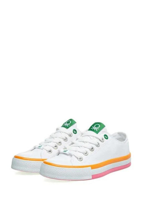 Benetton Kadın Ayakkabı BNI-10031 - Beyaz/Turuncu